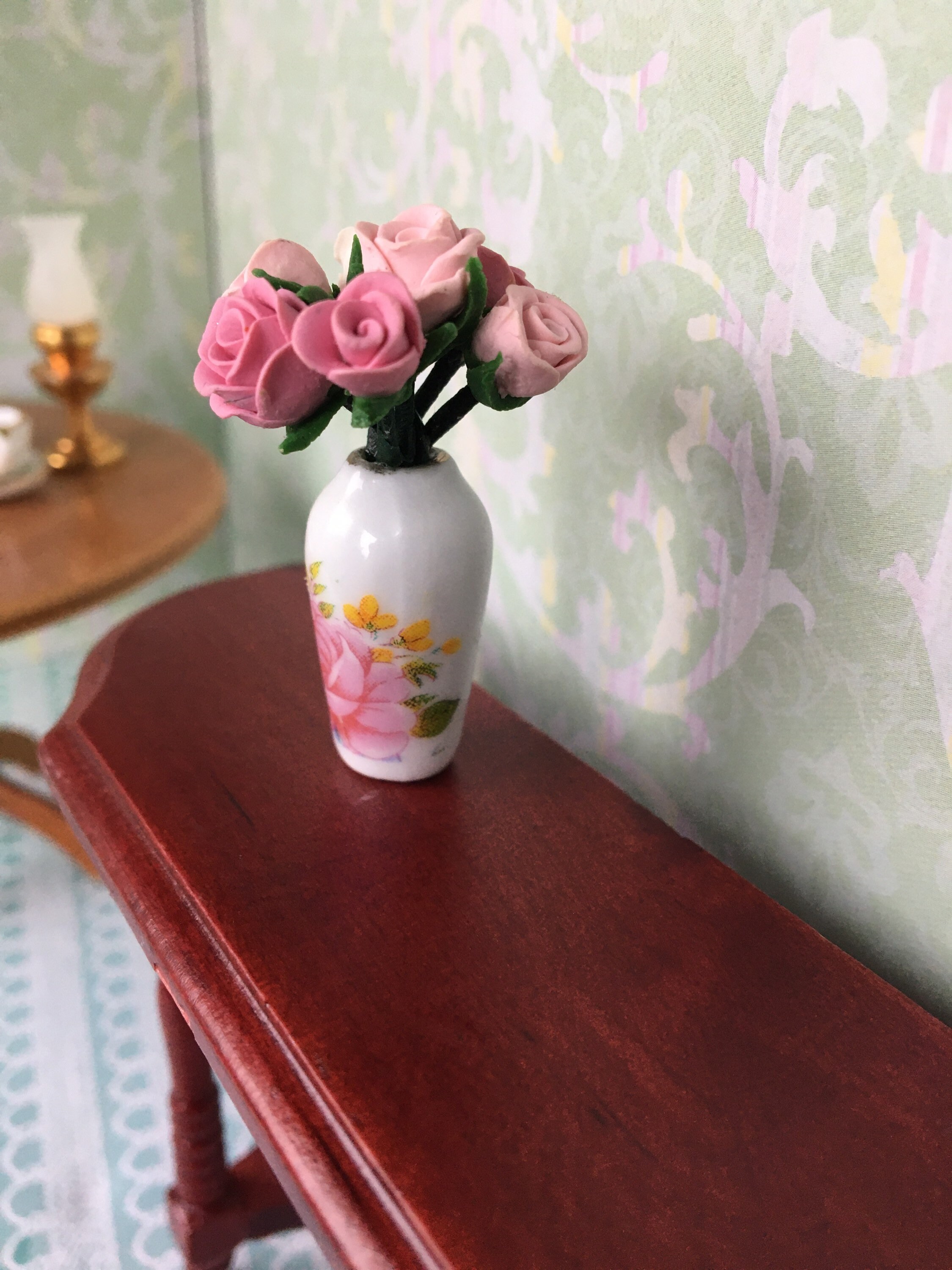 112 scale roses miniatures dolls house vase floral bouquet Etsy