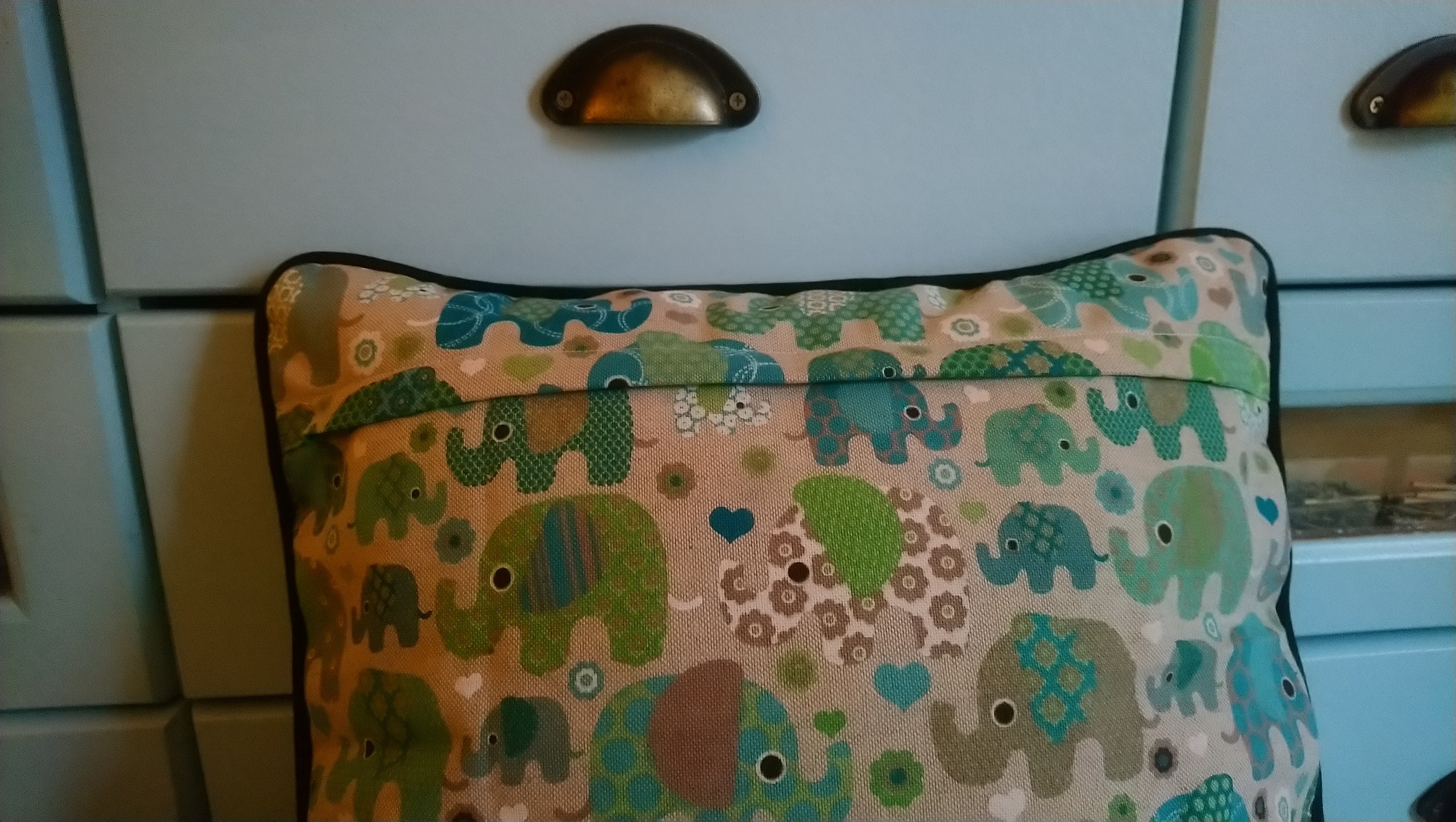 Thick Cotton Cushion Cover Patterns Vintage Elephants Etsy UK