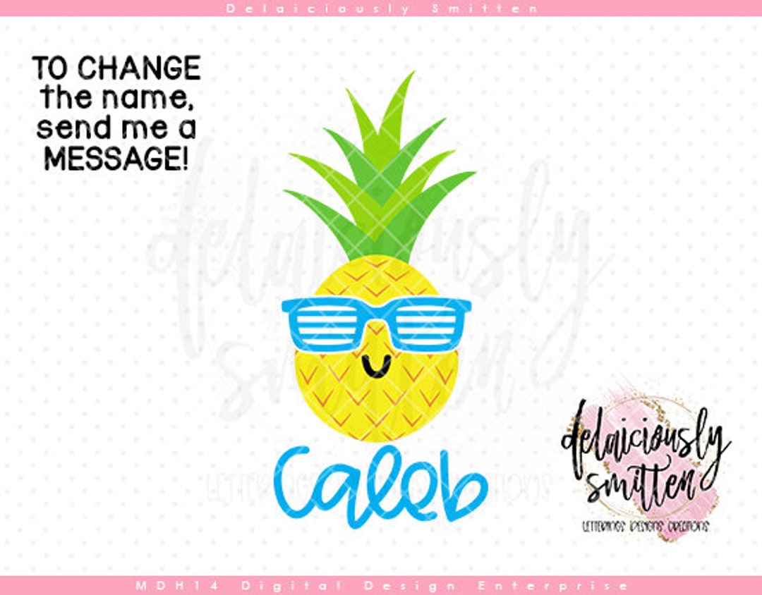 Pineapple Boy Custom Name SVG Summer Svg Tropical Svg Etsy
