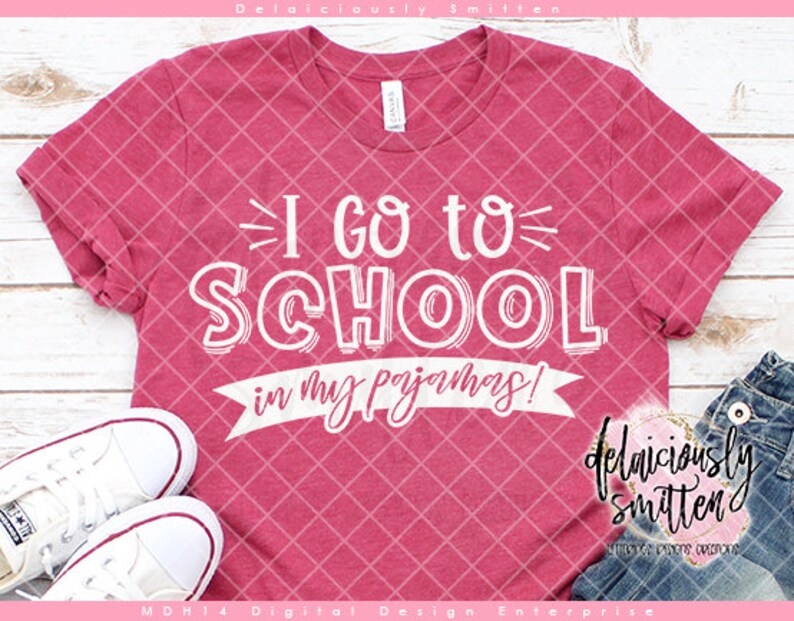 I Go to School in My Pajamas SVG Student Life Svg Teacher - Etsy