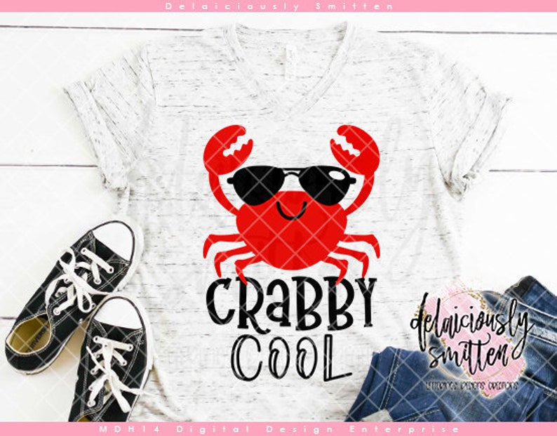 Download Crabby Cool SVG Crab svg Crabby svg Boys Summer svg Kids | Etsy