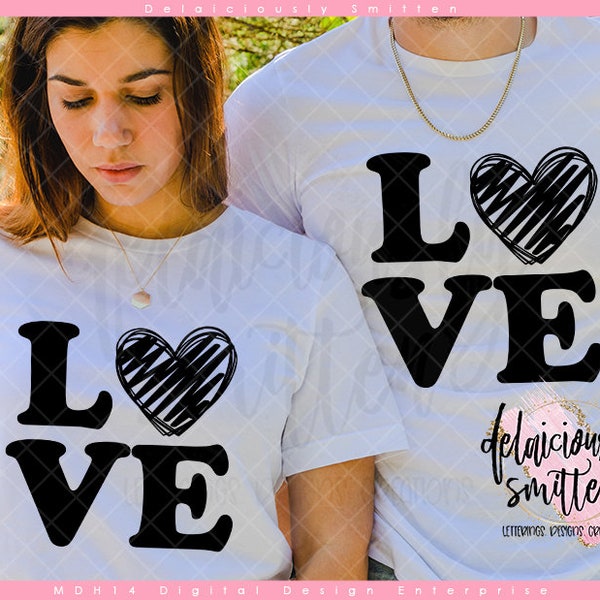 L O V E, Love svg, Couple Shirt designs, Valentine's Day cut file, Cute Women's design, Kid's Shirt svg, Silhouette Cricut svg dxf jpeg png