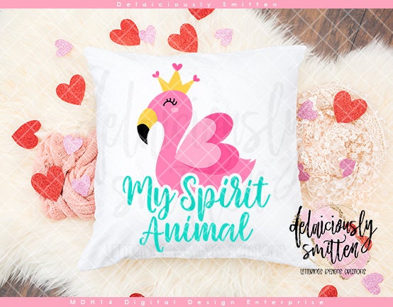 Download My Spirit Animal SVG Flamingo svg Valentine Flamingo | Etsy