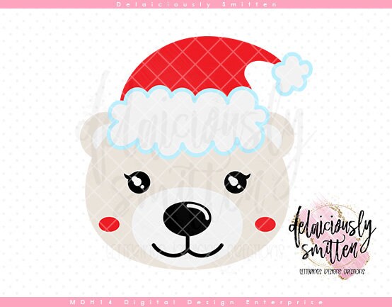 Christmas Polar Bear SVG Bear SVG Christmas SVG Christmas | Etsy
