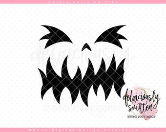 Pumpkin Face SVG Cutting File, Jack O Lantern SVG, Halloween Decor, Instant Download, Digital Printable clipart svg dxf jpg png