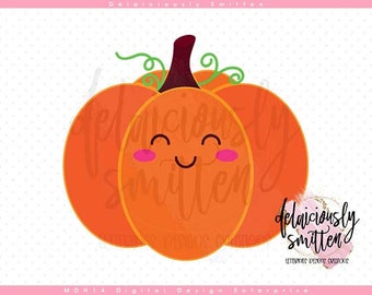 Cute Pumpkin Face SVG Cutting File, Jack O Lantern SVG, Halloween Decor, Instant Download, Digital Printable clipart svg dxf jpg png