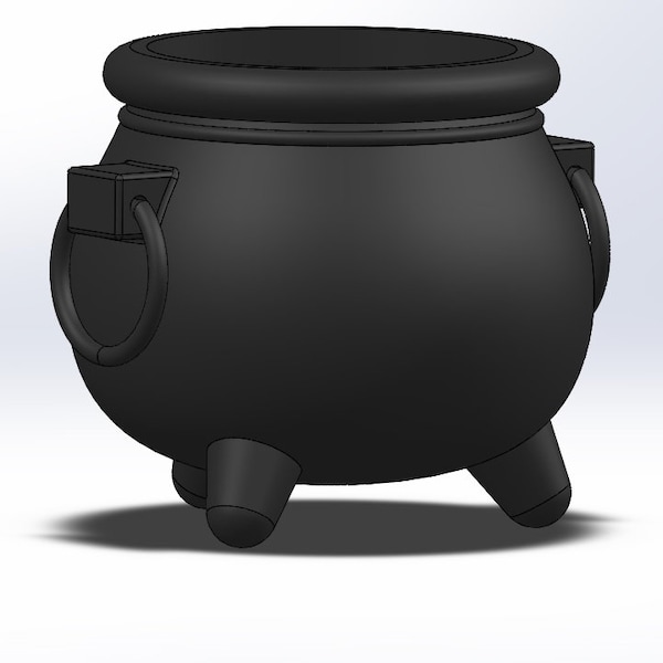 Cauldron Candy bowl stl, print in place moving handles