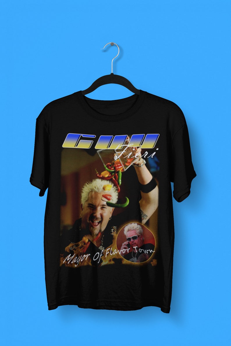 Guy Fieri Vintage 90's Tshirt Guy Fieri Famous Chef Etsy