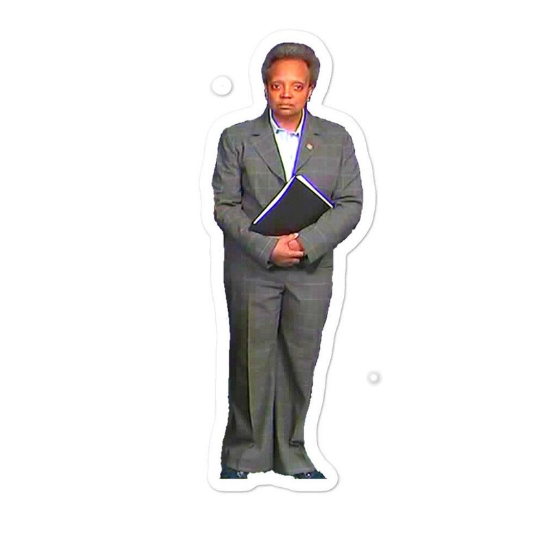 Lori Lightfoot Sticker Stand Alone Kiss Cut Sticker Etsy