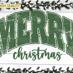 Merry Christmas SVG, Retro Christmas PNG, Sublimation Designs