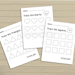 9 Trace the Shapes Worksheet, Printable Tracing PDF for Prek ...