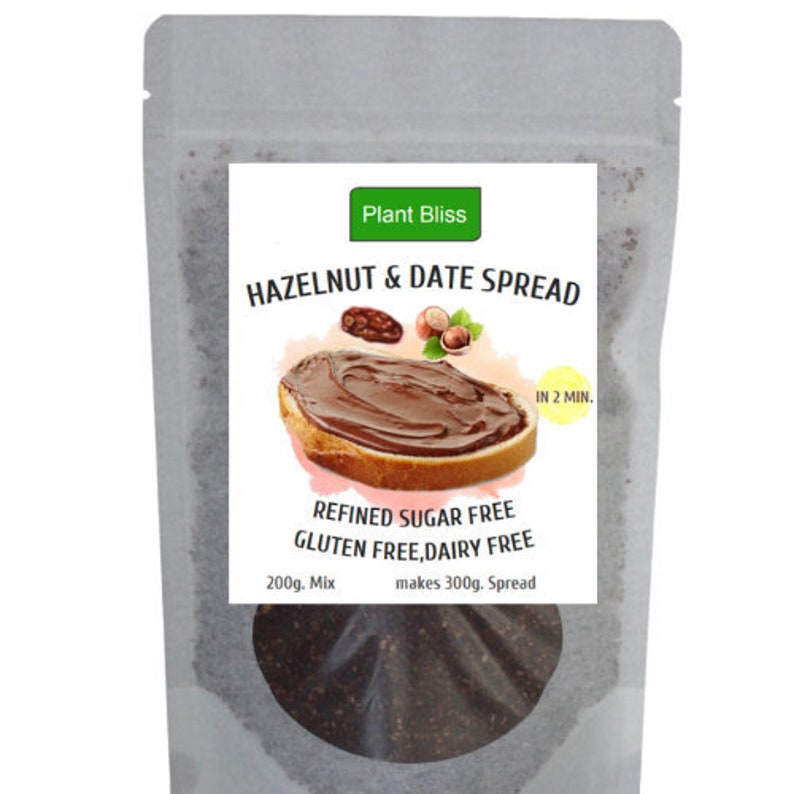 Vegan Hazelnut Date Cocoa Spread 300g. in 2 min. Vegan Nutella Etsy