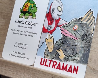 Ultraman Series 1 Artist Proof  - RRParks Cards -  Collectors Item Gift for Man Cave, Fan Art, Comic Expo, Nerdy, Geek