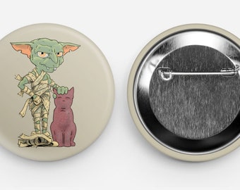 Goblin Antics Mummy Button - Pin Collect Button,  Gift for Comics Fan, Nerdy, Geek