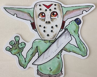 Scary Goblin - Goblin Antics - Stickers for Water Bottle, Laptops, Planners, Gift for Comics Fan, Nerdy, Geek