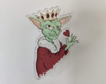 King of Hearts  Acrylic Pin Button -Goblin Antics- Pin Collect Button,  Gift for Comics Fan, Nerdy, Geek