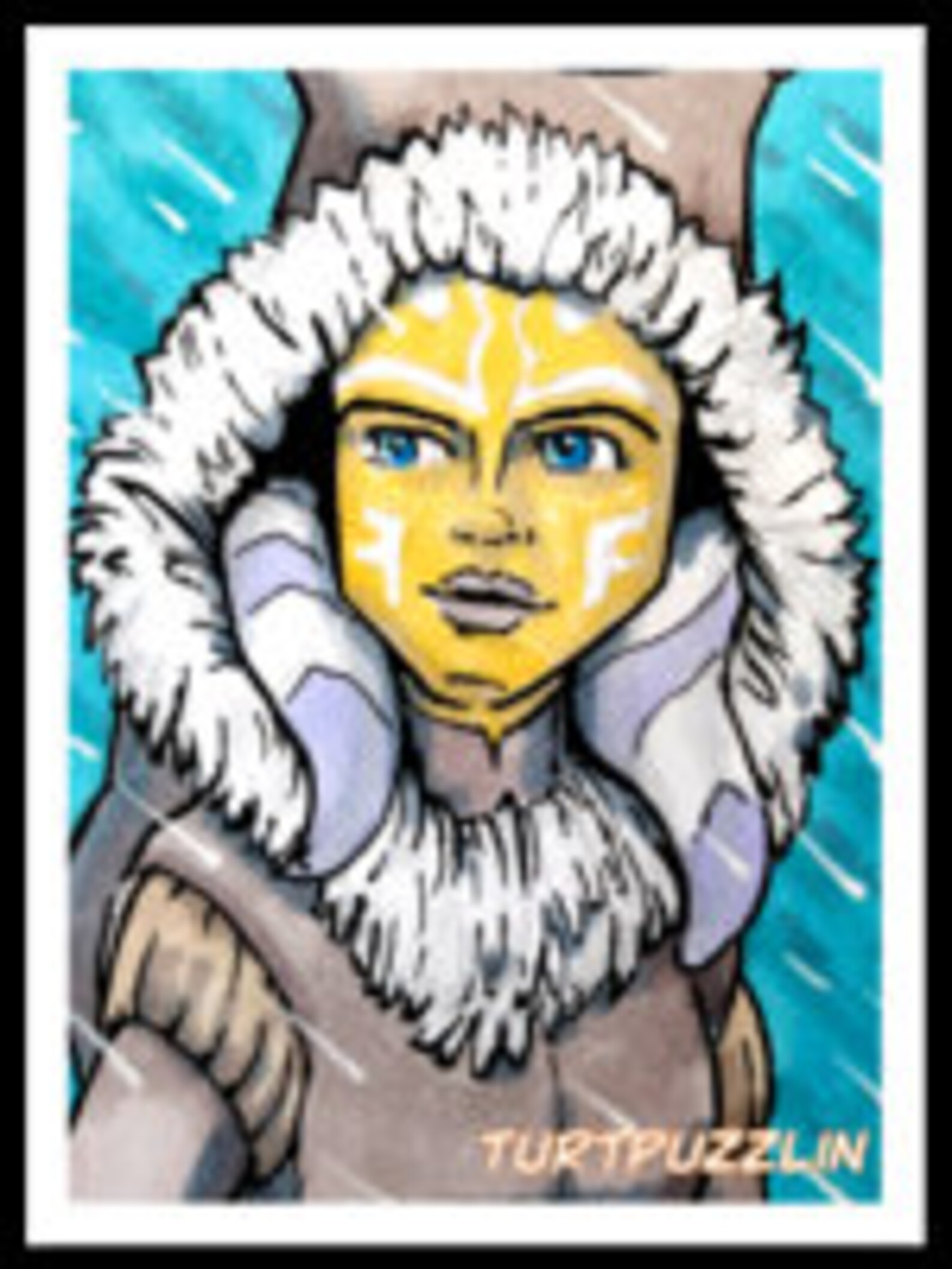 Ahsoka Tano Winter Outfit Vinyl Sticker Star Wars Sticker Etsy