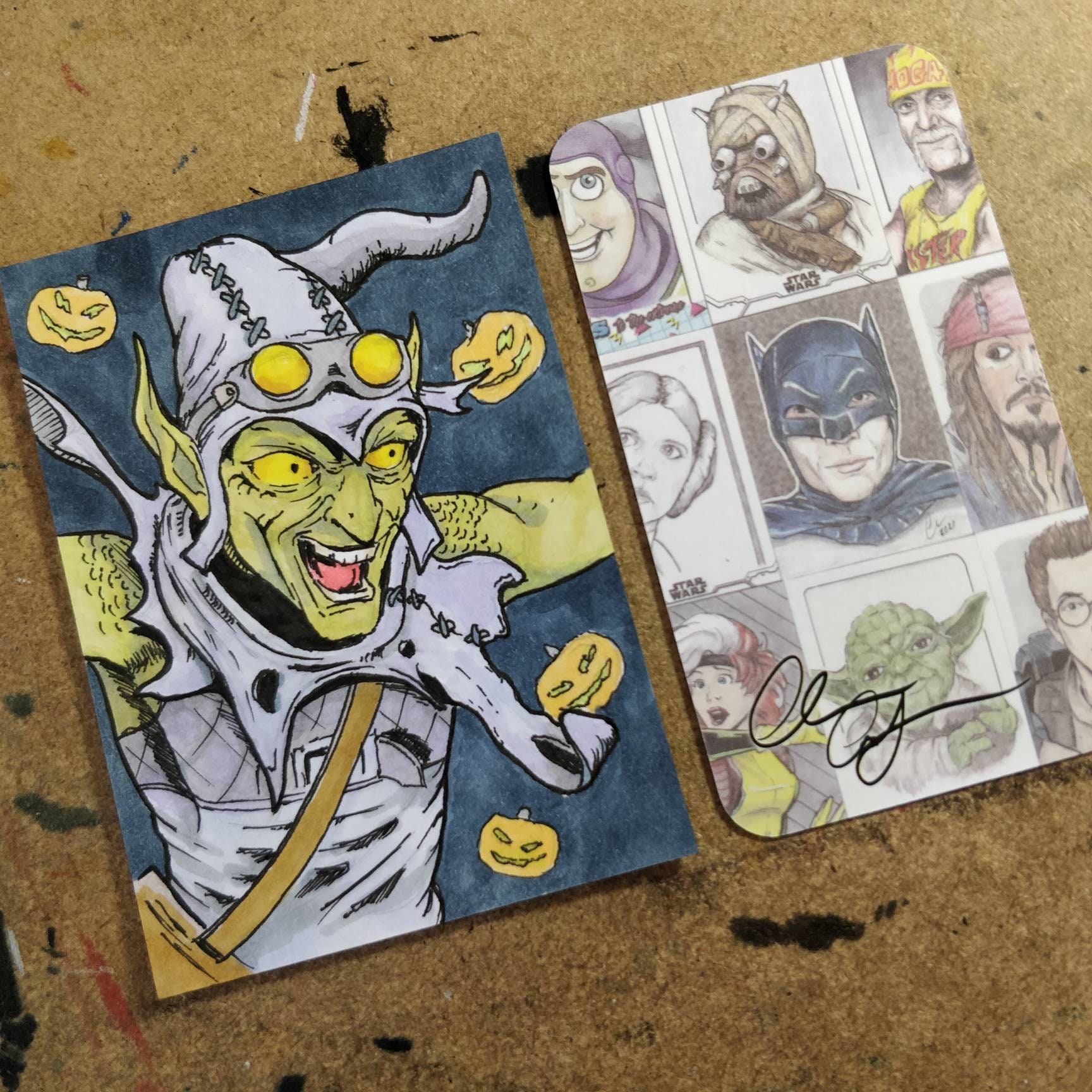 Art Card of Green Goblin Spiderman Collectors Item Gift for - Etsy Singapore