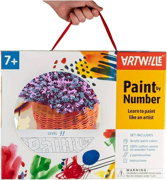 Paint by Numbers on Stretched Canvas by Artwill Lavendar Etsy