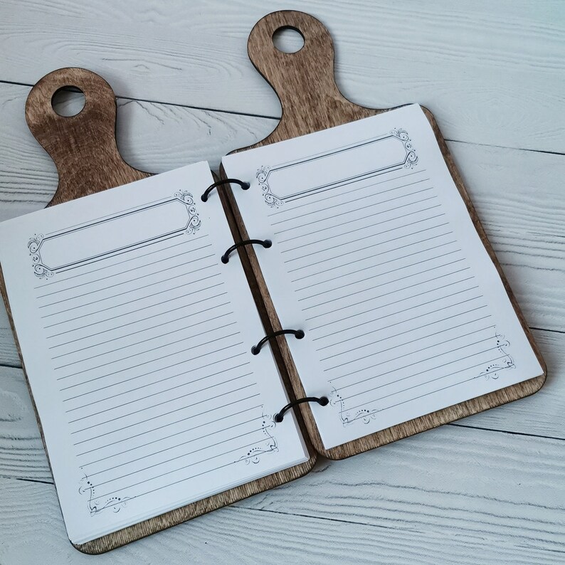 Blank recipe binder Personalized recipe notebook Hard | Etsy