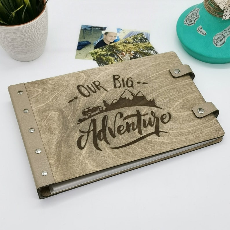 Wooden photo album Personalized engraved wedding photo album Etsy