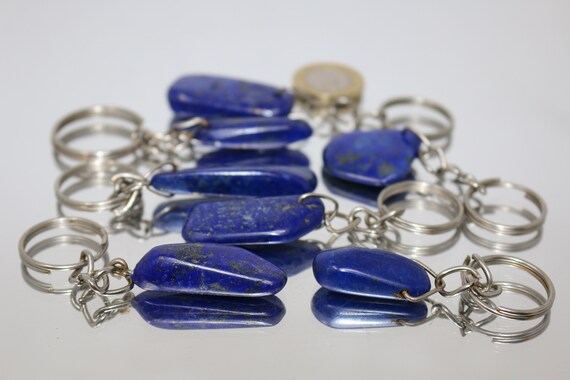 Deep Blue Lapis Lazuli Keychain