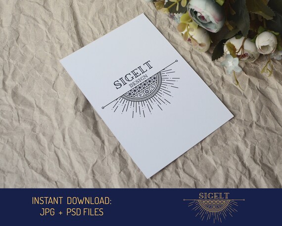 Download Mockup Design Card Mockup Psd Mockup A6 Card Mockup Paper Etsy