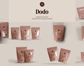 Food standing pouch packaging mockup with changeable background color, Doypack digital mockup for package design