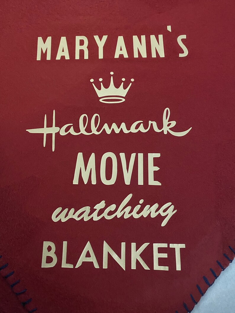 This is my Hallmark Movie Watching Blanket. Personalized. Etsy