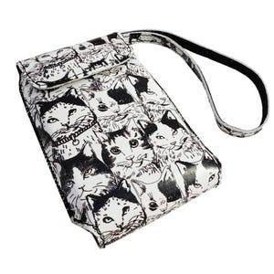 Dexcom G6,one Receiver Touch Screen Genuine Leather Case With Clip White Cat
