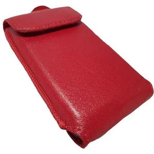 Dexcom ONE Case | Dexcom G6 Receiver Case with Clip | Leather CGM Holder Belt Case | Diabetic Monitor Cover Red