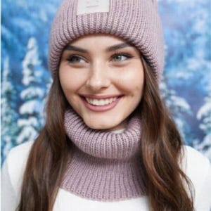 Conjunto de gorro y buff Fluffy SMILE, ddp a EE. UU.