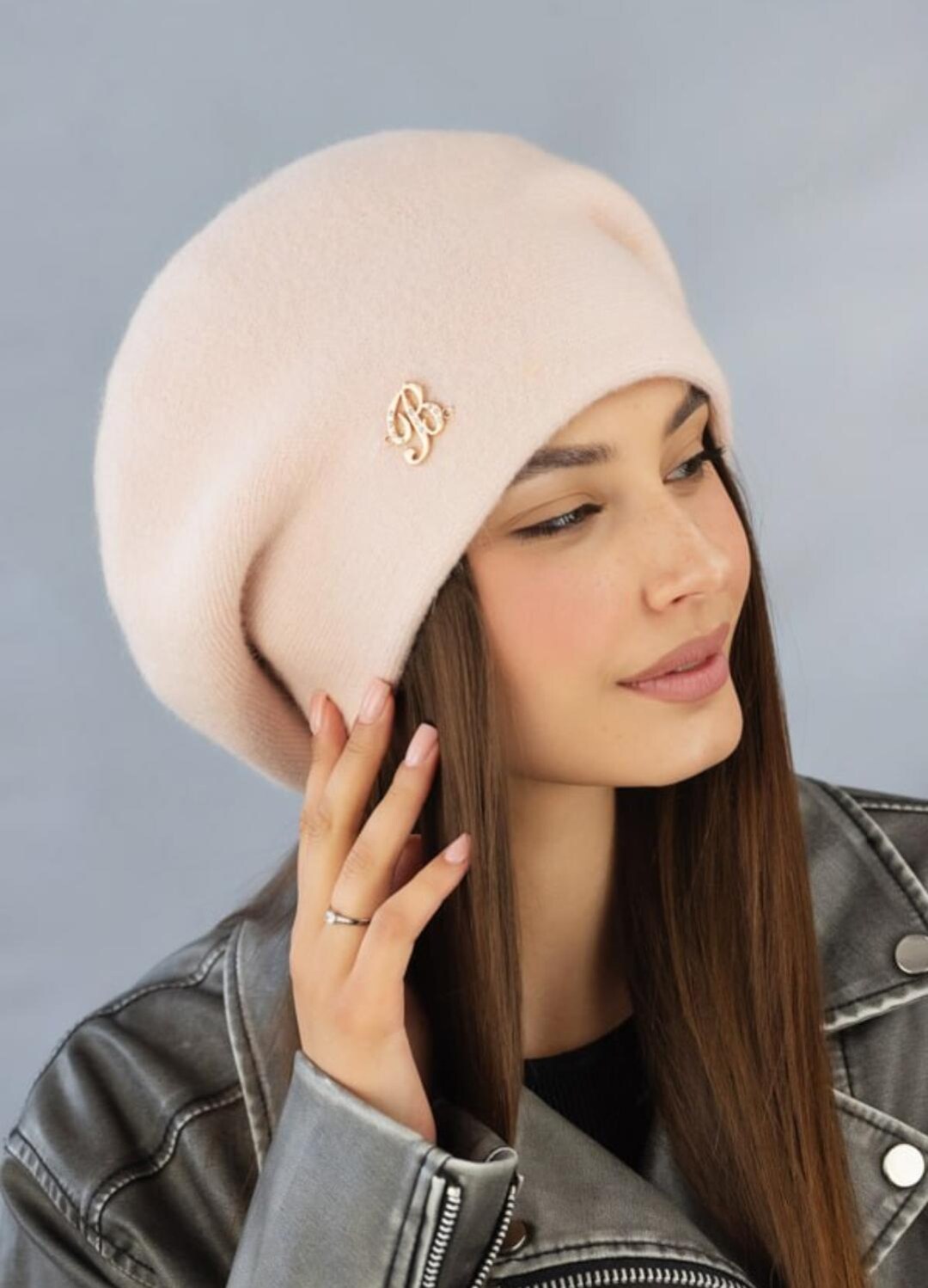 Rabbit Wool French Beret, Soft Knitted Winter Hat - Etsy