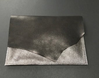 Handmade leather clutch bag