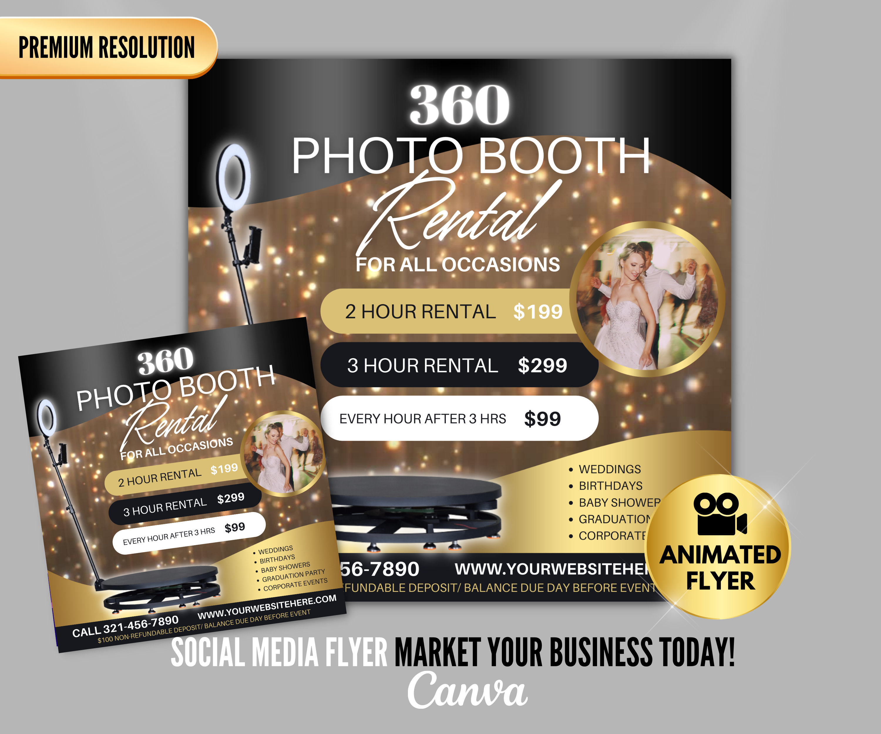 360-photo-booth-flyer-party-flyer-event-flyer-360-photbooth-etsy