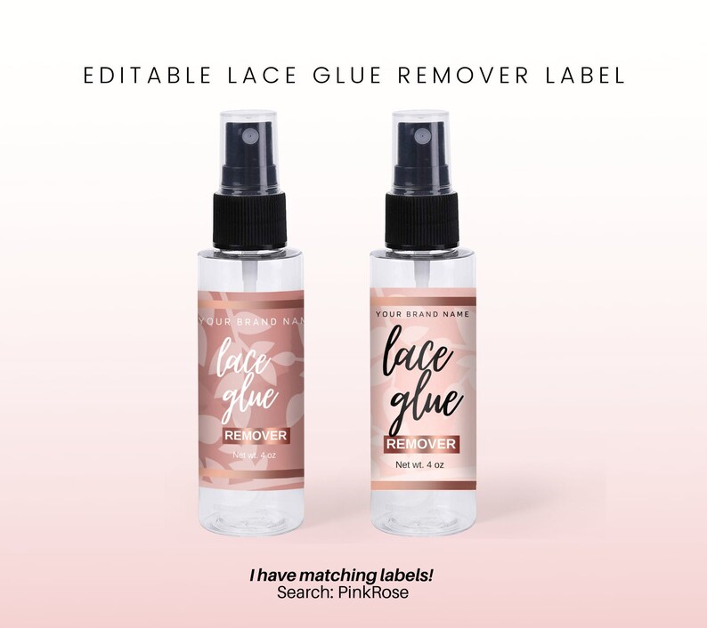 DIY Product Label Lace Glue Remover Lace Glue Custom Etsy