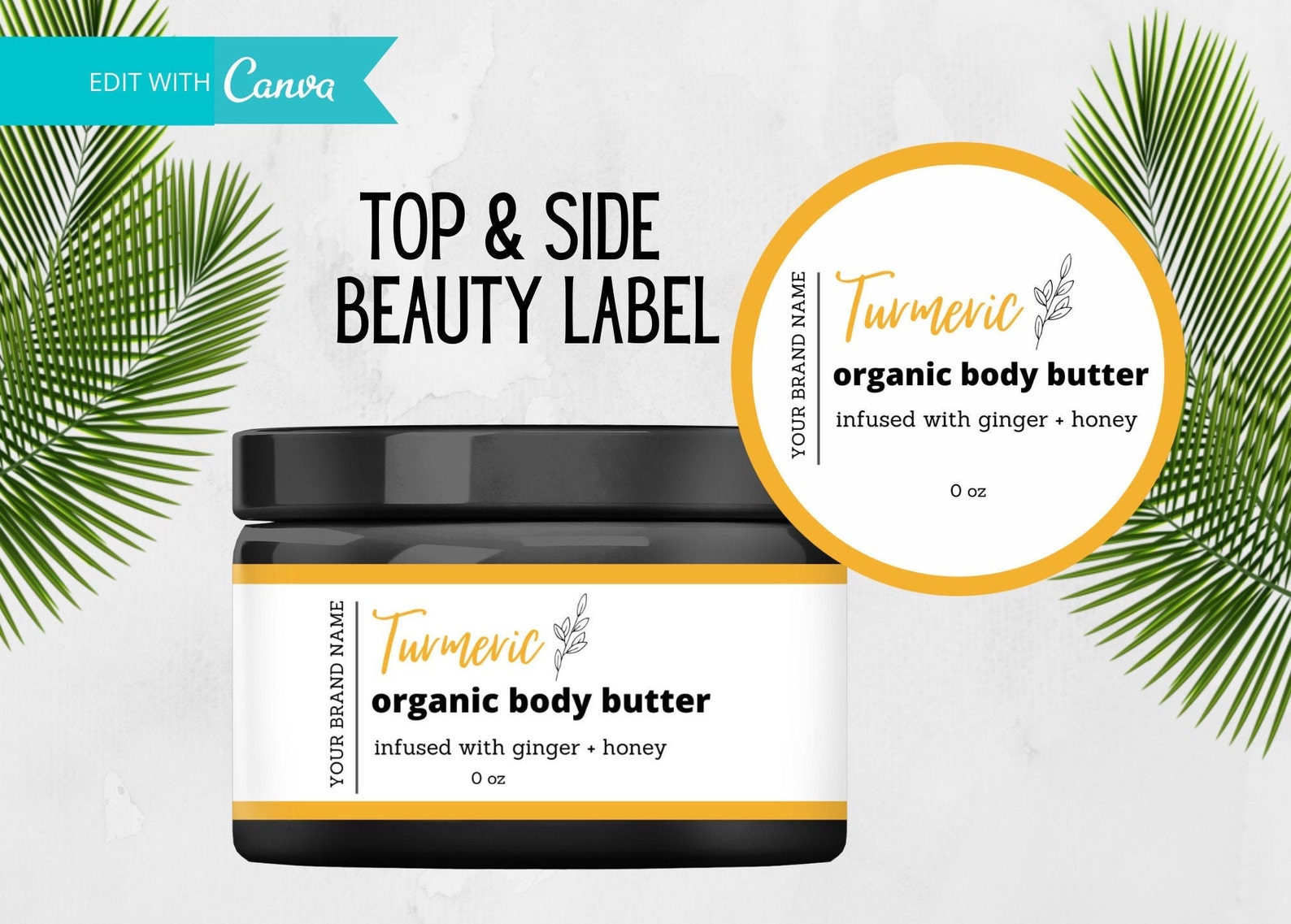 Editable Body Butter Label Beauty Product Label DIY Label Etsy