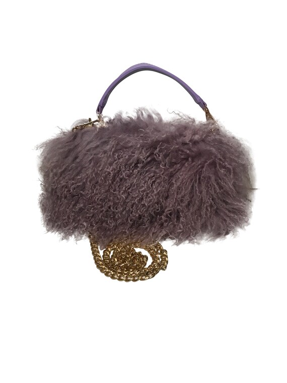 mongolian fur purse