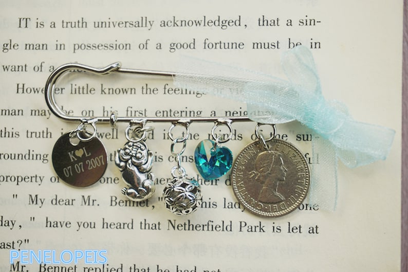 Bridal pin,wedding pin,blue charm,personalized new charm choice:old,new,borrowed,blue,bride to be gift,Bridal Gift\uff0cBride\uff0cSouvenir pin