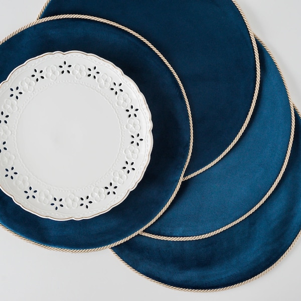 Navy Blue Placemats Etsy