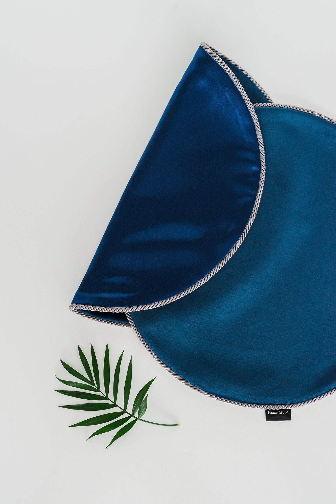 Velvet Navy Blue Round Placemats Set of 4 Housewarming Gift Etsy