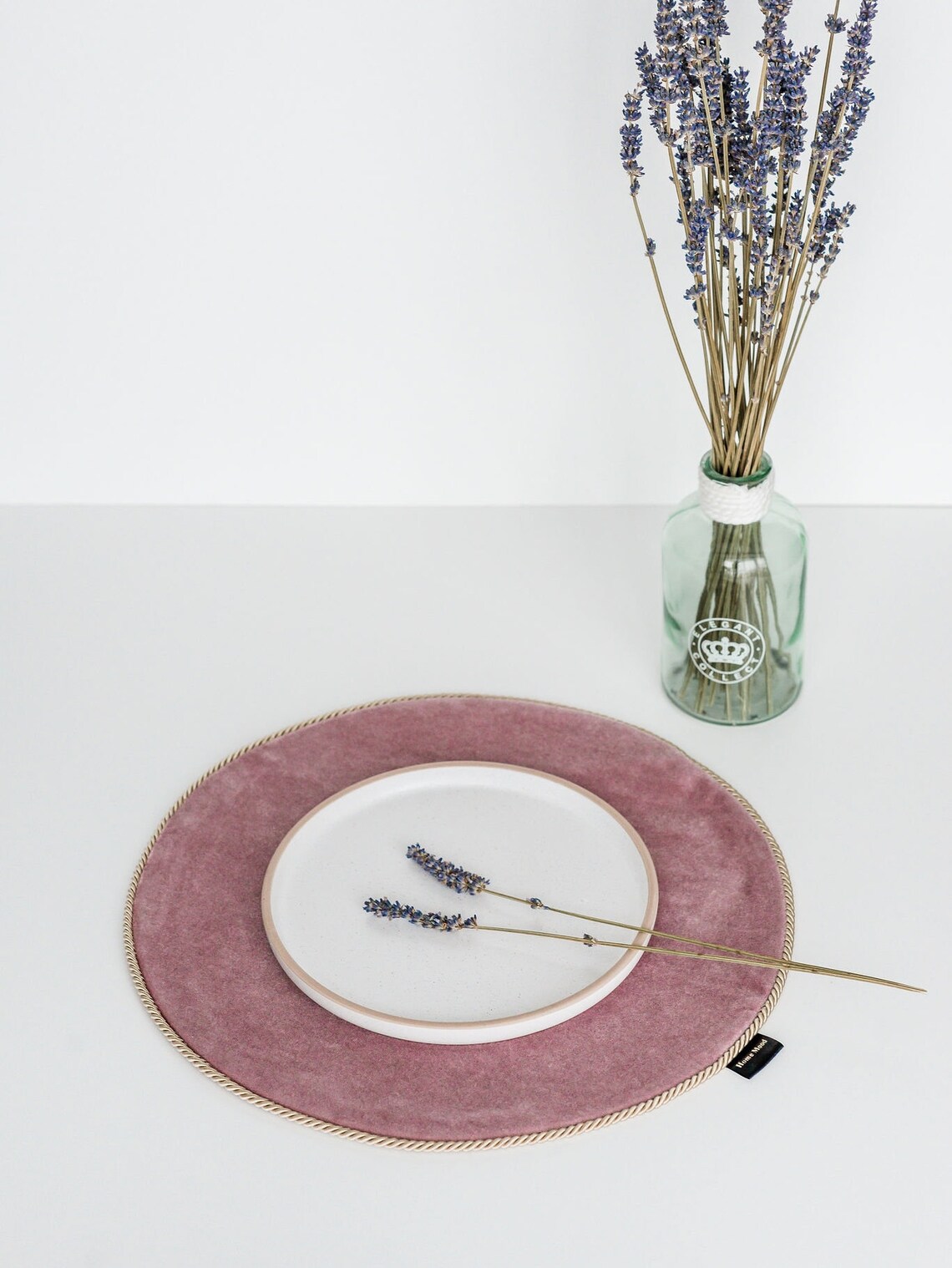 Velvet Placemats Set of 6/ Dusty Rose Placemat/ Wedding Etsy