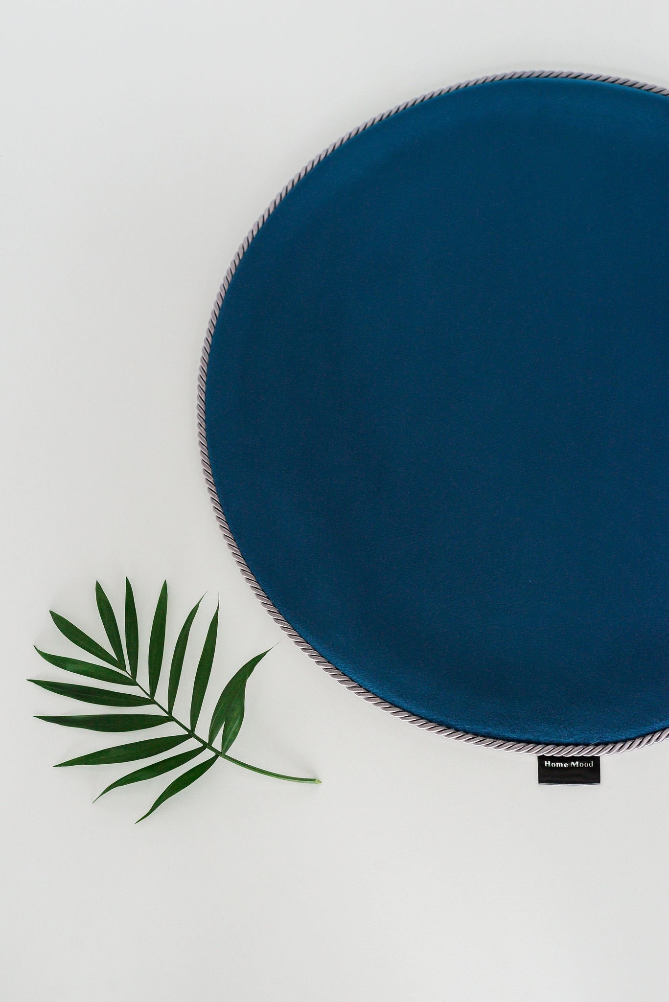 Velvet Navy Blue Round Placemats Set of 4 Housewarming Gift Etsy