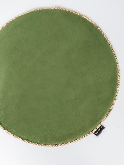 Velvet Round Table Mats Plates Placemats Green Place Mats Etsy