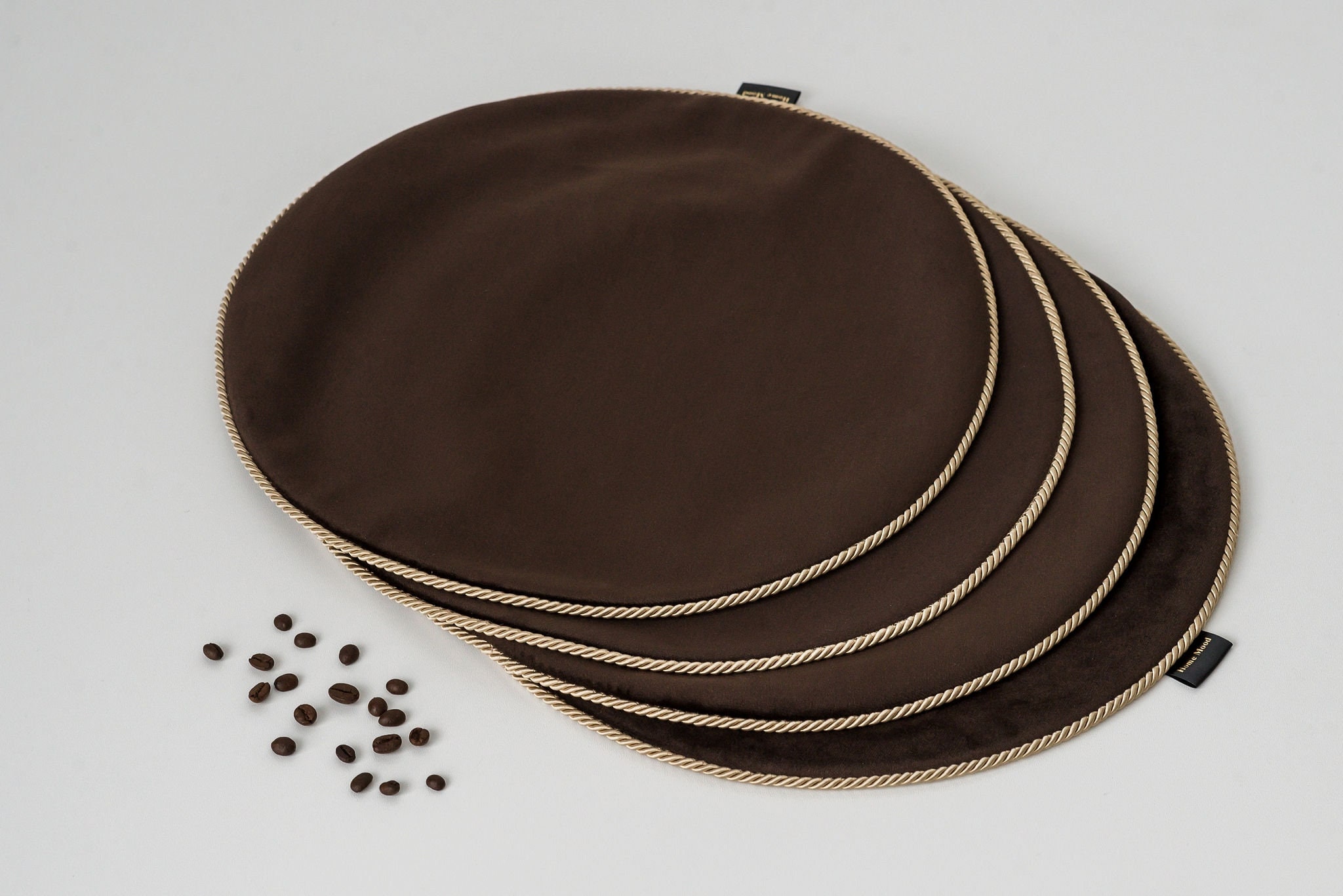 Velvet placemat placemats set of 6 round placemat luxury Etsy