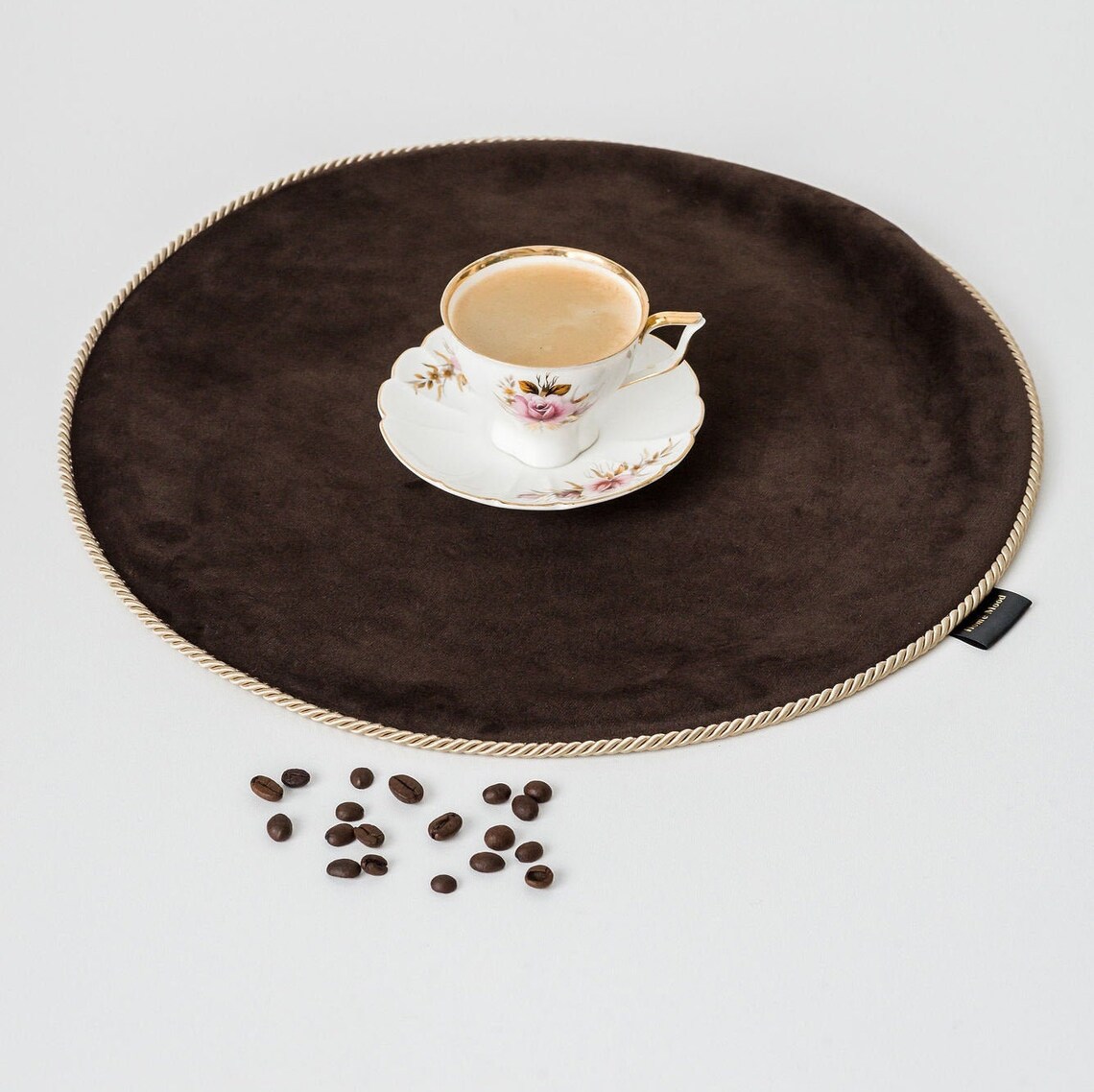 Velvet Placemat Placemats Set of 6 Round Placemat Luxury Etsy India