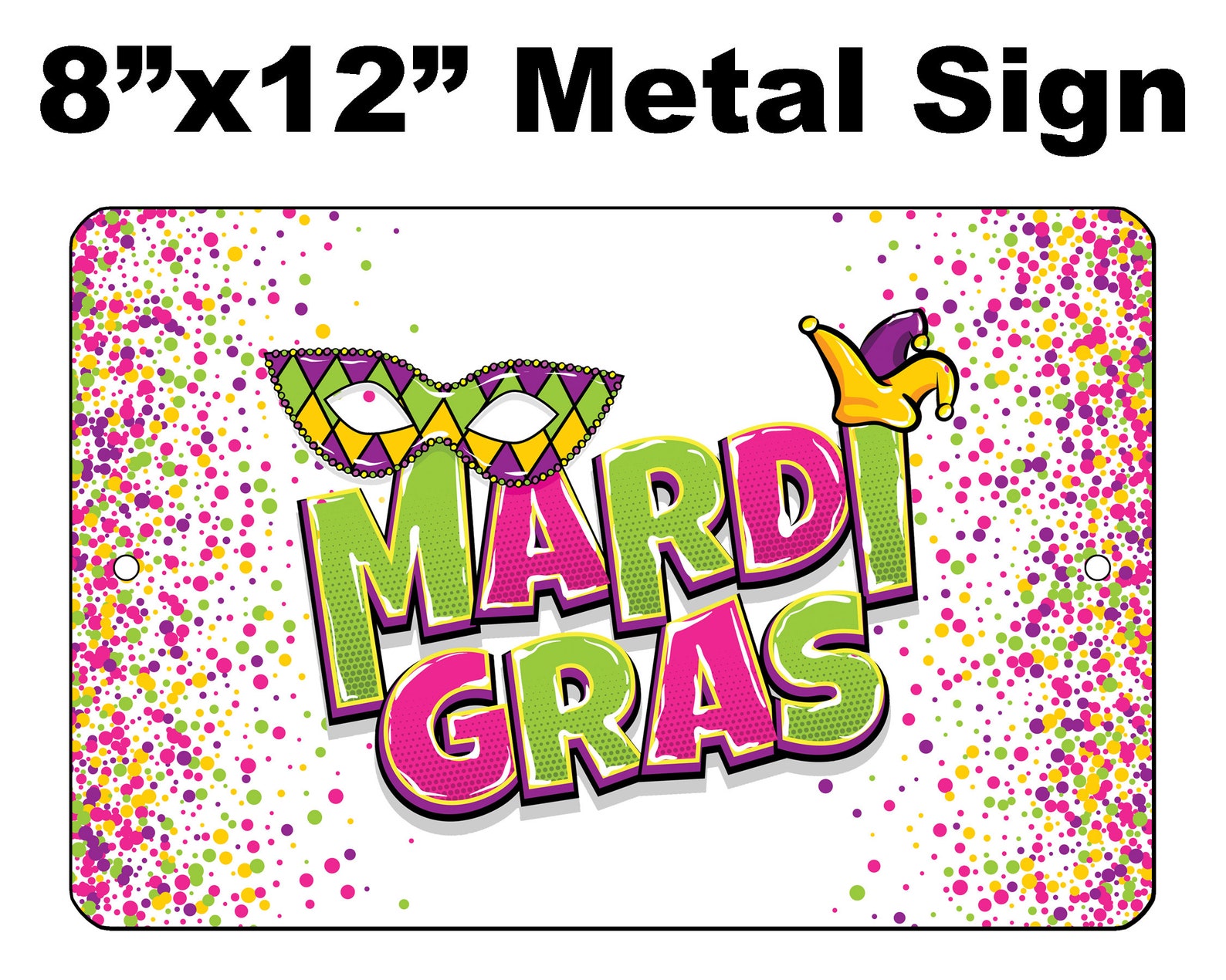 8 x 12 METAL WREATH MAKING Sign Mardi Gras 23 | Etsy