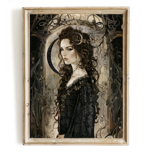Hecate Goddess of Witchcraft #2, Instant Download, Witchcraft Poster, Pagan Witch Wall Art, Beautiful Goddess of Magic Art Print, Home Decor