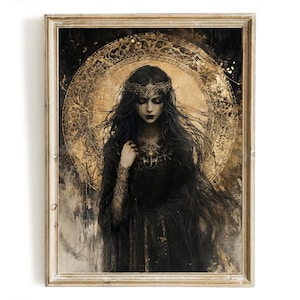 Hecate Goddess of Witchcraft #4, Instant Download, Witchcraft Poster, Pagan Witch Wall Art, Beautiful Goddess of Magic Art Print, Home Decor