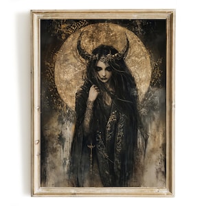 Hecate Goddess of Witchcraft #5, Instant Download, Witchcraft Poster, Pagan Witch Wall Art, Beautiful Goddess of Magic Art Print, Home Decor
